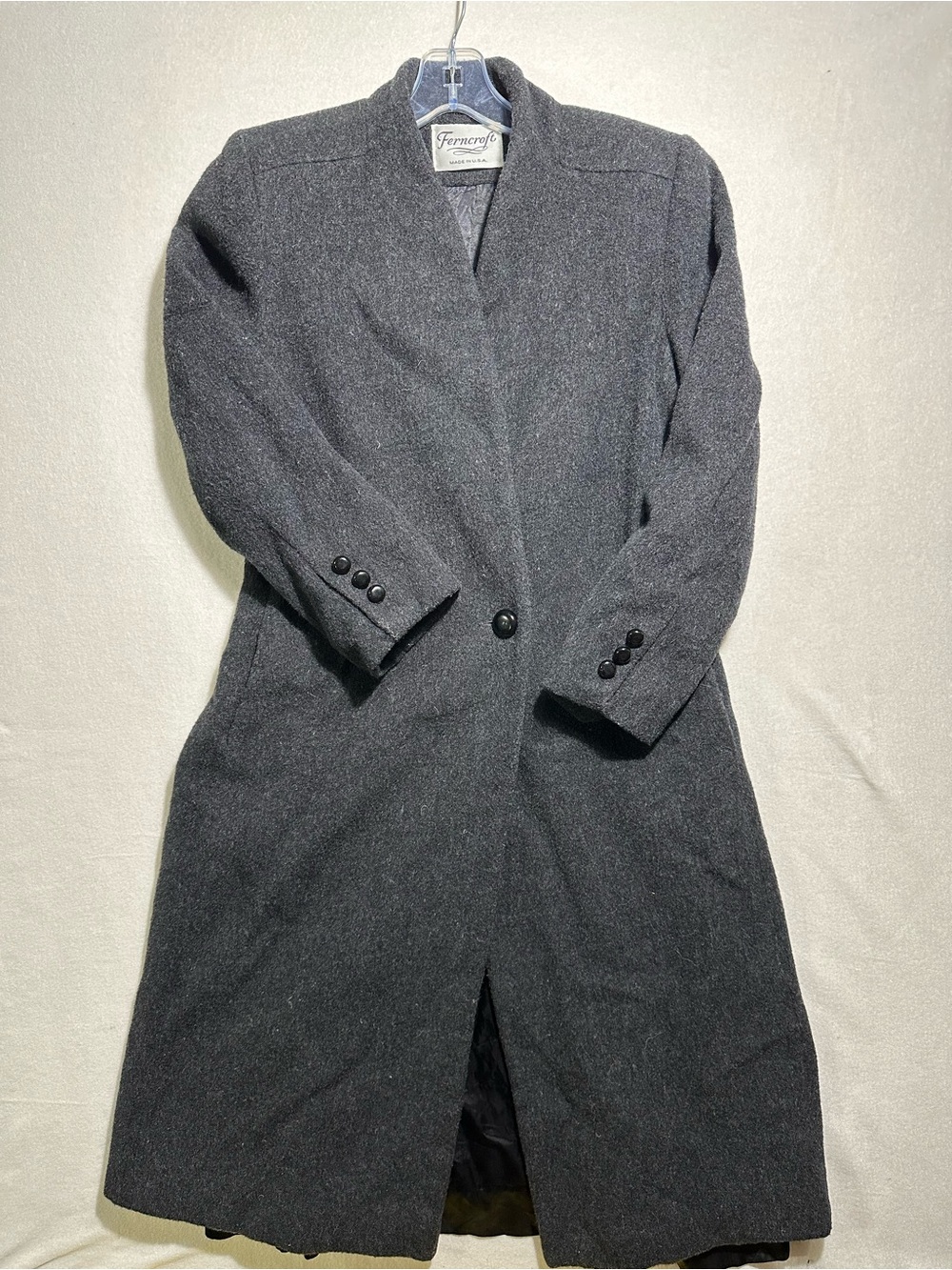 Ferncroft Women's Charcoal Gray Long Trench Coat
